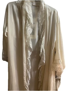 De Colección Givenchy Bata de Satén Marfil Lencería Glam Regencycore Saks EE. UU. AÑOS 70 80 - Imagen 1 de 9