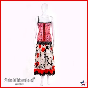 Woman Prom Elegant Luxury Clothing Crop Top Corset Floral Patern Haute Couture - Picture 1 of 24