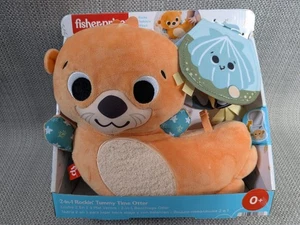 Fisher-Price 2-in-1 Rockin’ Tummy Time Otter Plush Baby Sensory Toy New - Picture 1 of 2