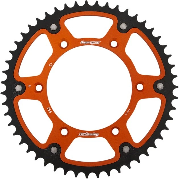 Supersprox Stealth Rear Sprocket 520 51T Orange #RST-990-51-ORG - Image 1 of 1