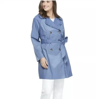 Gabardina azul cian Gal Meets Glam Josie con volantes nueva sin etiquetas Foto 1 de 4