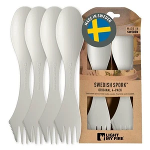 Spork Original 4-Pack 3-in-1 Camping Spoon Fork Knife Combo Reusable Travel &... - Picture 1 of 6