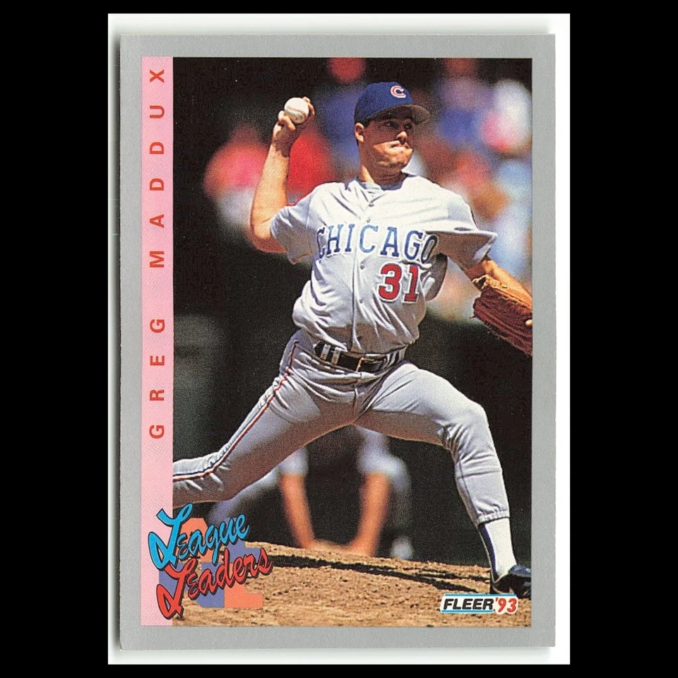 Greg Maddux #707 1993 Fleer Chicago Cubs Baseball Card MLB NM - Image 1 of 3