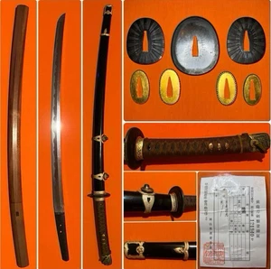 Japanisches Militär Schwert 53,9cm Rai Kunimitsu 来国光 Kamakura Ära 1300er Zertifikat - Bild 1 von 19