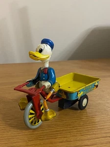 Line Mar Blech Friction Mickey's Delivery Donald Duck Spielzeug Marx Japan SELTEN SA-87 - Bild 1 von 14