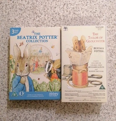 Beatrix Potter Collection 3 DVD Boxset Plus Tailor of Gloucester VHS - Image 1 of 4