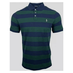 Ralph Lauren Herren Classic Fit Cotton Mesh Polo - Grün/Marine - Bild 1 von 4