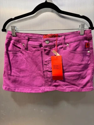 Minifalda Tripp Rosa Denim Talla M Cintura Ajustable Diseño Elegante Foto 1 de 3