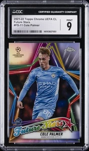 2021 TOPPS CHROME CHAMPIONS LEAGUE FUTURE STARS #11 COLE PALMER CGC 9 - Picture 1 of 2