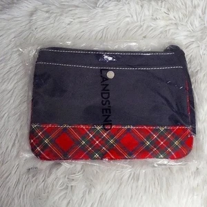 Muñequera Lands End mediana clásica a cuadros cereza - Imagen 1 de 4