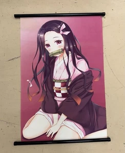 Demon Slayer Wall Scroll Poster Art Japanese Anime Girl Kimetsu Kamado Nezuko - Picture 1 of 8