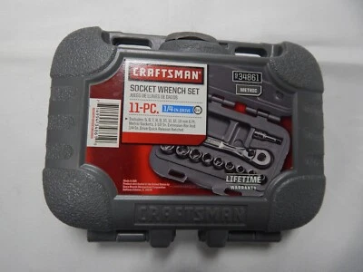 Craftsman 1/4" Drive Standard Metric Sockets Ratchet Extension Set USA NIB 34860 - Image 1 of 2