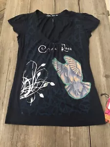 Neu mit Etikett Crystal Rock kurzärmliges Shirt Größe L 100 % authentisch - Bild 1 von 6