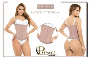 Authentic Pitbull Fajas - Girdle 1709012 Brazilian Body Shaper Sizes M L XL NEW - Imagen 1 de 6