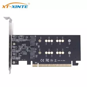 Tarjeta de matriz dividida M.2 M Key SSD a PCIex16 2/4 bahías 4*32 Gbps para M.2 NVME PCI-E - Imagen 1 de 8
