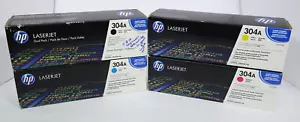 Set of 4 HP LaserJet 304A Black+Magenta+Yellow+Cyan Toners for CP2025 *READ* - Picture 1 of 6