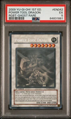 2009 YUGIOH 1ST ED RGBT-EN042 POWER TOOL DRAGON GHOST RARE PSA #5 EX #84831881 - Image 1 of 2