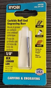 Rebaba de grabado de extremo de bola de carburo Ryobi - Imagen 1 de 2
