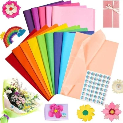 TOTAL ECLIPSE OF THE CART 42Pcs Coloured Tissue Paper Art Gift Wrapping Paper 14 Colors 50 x 75 CM