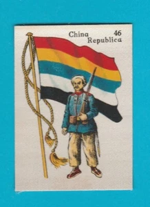 SILK FLAG WITH SOLDIER - CHINA REPUBLICA - BY LA FAVORITA (CANARIES) - 1915 - Picture 1 of 2