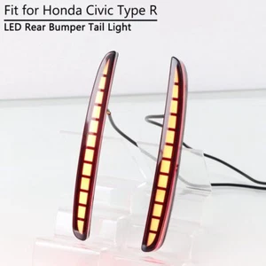 For Honda Civic Type R 17-20 LED Rear Bumper Tail Light Brake Lamp w/ Turn Smoke - Picture 1 of 6
