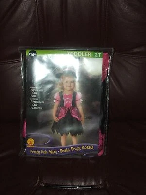 Bonita Bruja Rosa Halloween Disfraz Niño Pequeño Talla 2T TOTALMENTE NUEVO Foto 1 de 3
