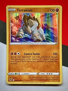 Terrakion 097/195 Silver Tempest Holo Rare Pokémon PACK FRESH - Picture 1 of 2