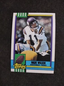 1990 Topps Wade Wilson #114 Minnesota Vikings Football Karte - Bild 1 von 2