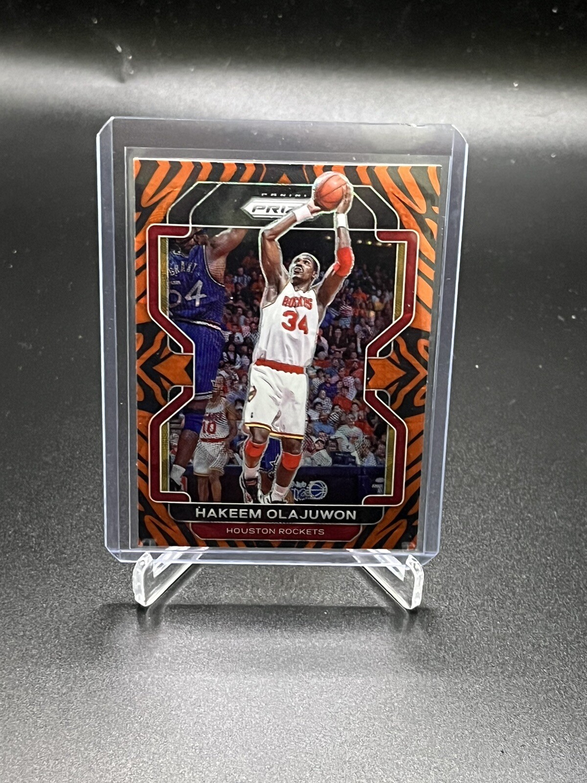 2021-22 Panini Prizm Hakeem Olajuwon Tiger Stripe Houston Rockets #265 SSP