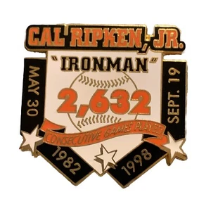 1998 Cal RIPKEN Jr. IRON MAN 2.632 Mint Commemorative Pin BALTIMORE ORIOLES - Bild 1 von 3