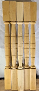 ¿Cedro vintage? Lote de 5 anillos balaustres de husillo de madera torneada 24 x 1 3/4 pulgadas - Imagen 1 de 5