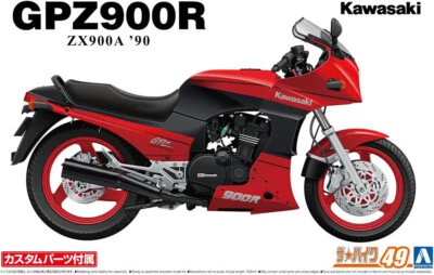 1990 Kawasaki GPZ900R Ninja ZX900A + Custom Parts 1:12 Model Kit Aoshima 067093 - Bild 1 von 2