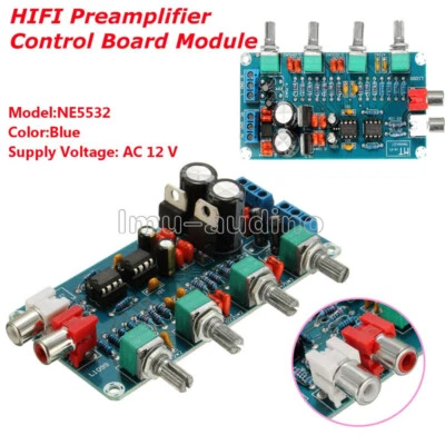 NE5532 OP-AMP HIFI Preamplifier Amplifier Volume EQ Tone Control Board - Bild 1 von 4