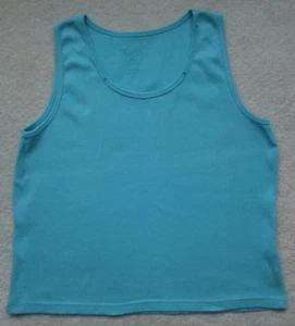 Faded Glory Turquoise Sleeveless Blouse Tank Top Ladies Size X-Large (16-18) - Picture 1 of 20