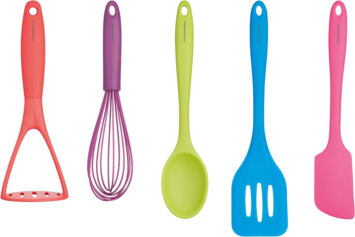 Cucchiai da portata in silicone con manico lungo Cucchiaino da cucina in silicone resistente al calore per mescolare/agare per insalata di riso  15