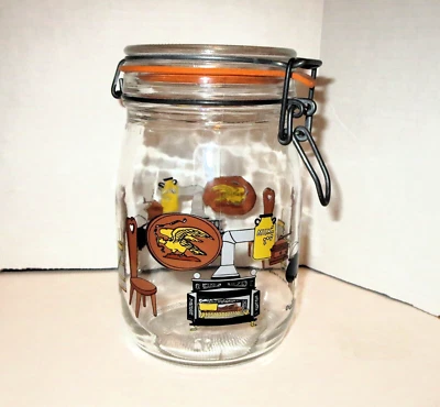 Bote de tarro de pacas de alambre vintage Arc France, 1 L granja granja granja cocina cottagecore Foto 1 de 4