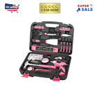 Rechargeable Tool Set 135-Pc Kit Women Girl Pink Home Construction Jobsite NEW