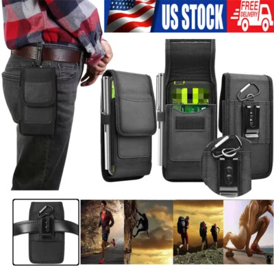 For Samsung S25 S24 FE S23 S22 S21+ Ultra Case Nylon Belt Clip Holster Pouch - Image 1 of 4