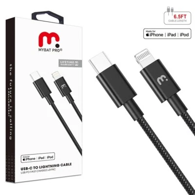 Cable USB-C MyBat Pro - 6,5 pies - negro NUEVO SELLADO Foto 1 de 4