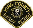 RARE WASHINGTON WA STATE KING COUNTY SHERIFF RESERVE DEPUTY PATCH CHEESECLOTH