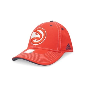 Atlanta Hawks Adidas NBA "Pacman" Logo Red Structured Flex Fitted Hat Cap - Picture 1 of 6