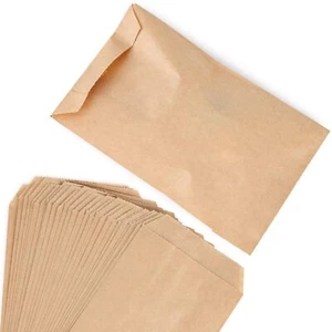 120 Pcs 3x5 Inch Brown Kraft Paper Bags Flat Favor Paper Bags for Packaging - Picture 1 of 6