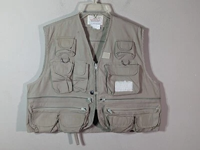 Chaleco de Caza de Pesca Woodfield Talla Grande Multi Bolsillo Cremallera Bolsillo Frontal Trasero Foto 1 de 4
