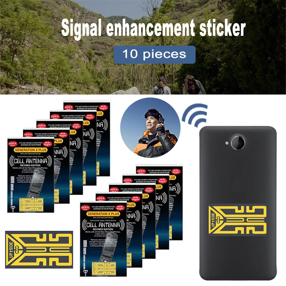 10er-Pack Signalverstärkungsaufkleber für Mobiltelefone mit externer Antenne,  - Bild 1 von 4