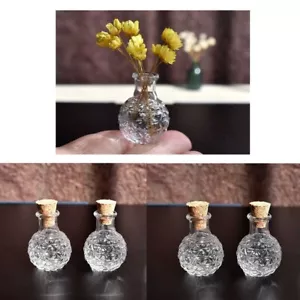 4pc Dollhouse Miniature 1:12 Scale Vintage Flower Vase Glass Bottles Accessories - Picture 1 of 9