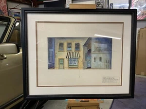 “My Fair Lady” Set Rendering, Des Moines Comm Playhouse, Original, Framed  [C] - Picture 1 of 7