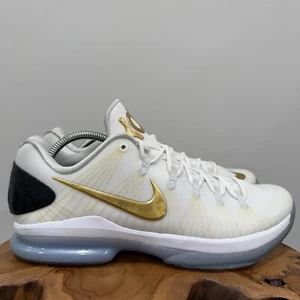Size 11 - Nike KD 5 Elite White Gold 585385 100 Kevin Durant RARE Sneaker - Picture 1 of 11