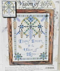 Vision Of Hope Counted Cross Stitch Kit 8" X 11" #2354 Design Works Crafts - Picture 1 of 2