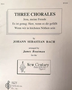Three Chorales By Johann S. Bach, Saxophone Quartet, arr. by James Boatman - Picture 1 of 1