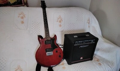 IBANEZ GIO  series Cherry red electric. Guitar & Peavey amp. Bundle - image 1 of 4